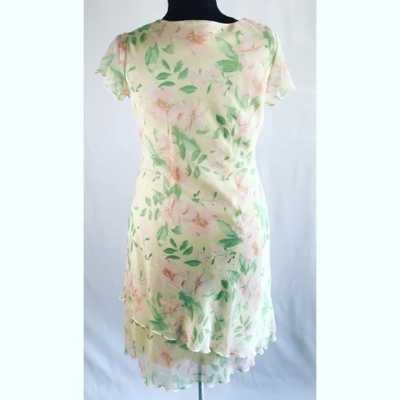 90s Vintage Fashion Bug Yellow Floral Dress - Picture 11 of 12